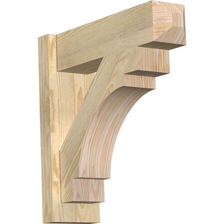 Ekena Millwork Merced Rough Sawn Craftsman Outlooker, Douglas Fir, 6"W x 20"D x 20"H OUT06X20X20MRC04RDF